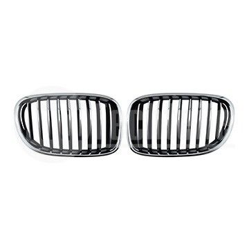 Решетка радиатора BMW 7 F01 12-15 (лев. хром/хром/чёрн.), AutoTechteile, 708 5134, 708 5135