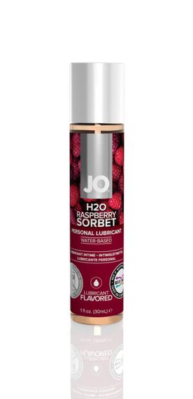 Змазка на водній основі JO H2O — Raspberry Sorbet (30 мл) без цукру, рослинний гліцерин sexstyle