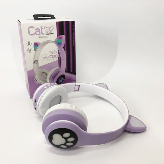 Детские наушники котик Cat VZV 23M / Беспроводные наушники cat ear / Наушники детские QX-616 с ушками | Зображення 4