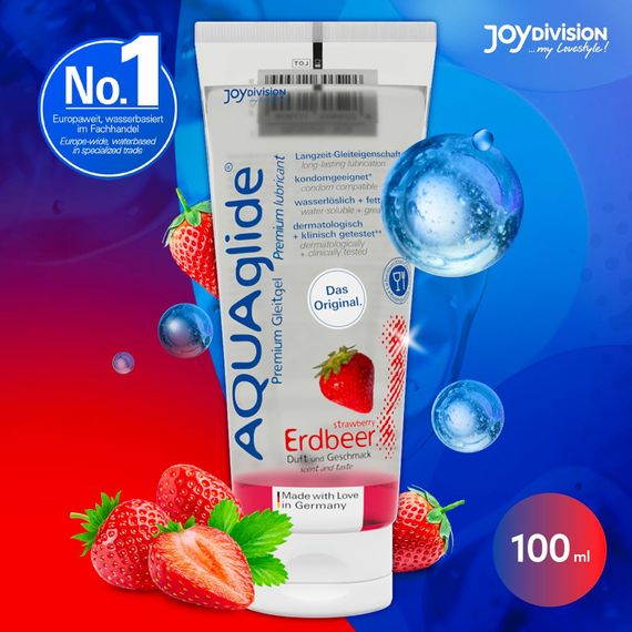 Лубрикант AQUAglide Strawberry, 100ml | Зображення 2