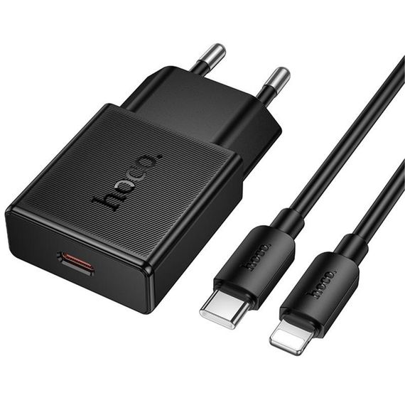 МЗП Hoco N72 Speed ultra-thin PD20W (1USB-C) + кабель Type-C to Lightning Black | Зображення 3