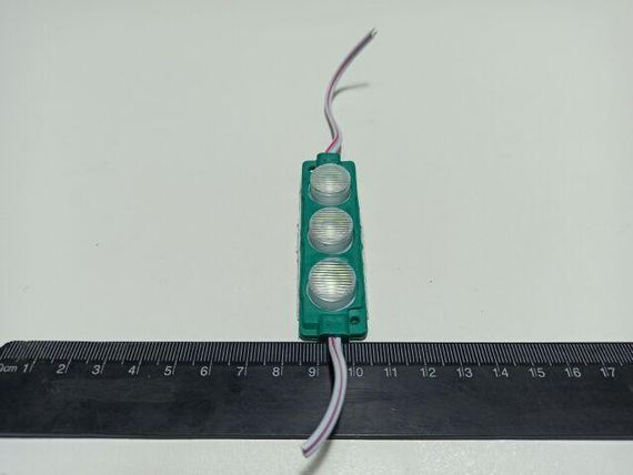 Модуль світлодіодний 3SMD (30 х 30) зелений | Зображення 1