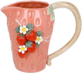 Ваза-глечик фарфоровий Raspberry 26х17х23см з рельєфним декором