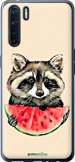 Чохол на Oppo A91 Єнотик з кавуном "4605u-1884-2448"