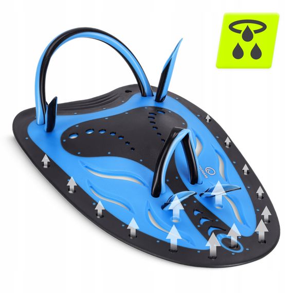 Лопатки для плавання в басейні TSUNAMI Swimming Paddles 2 шт Black/Blue (P-5905973405355) | Зображення 1