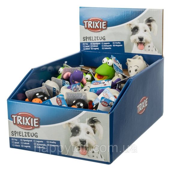 Іграшка Trixie для собак Тваринки з пискавкою латекс 6-9 см | Зображення 1