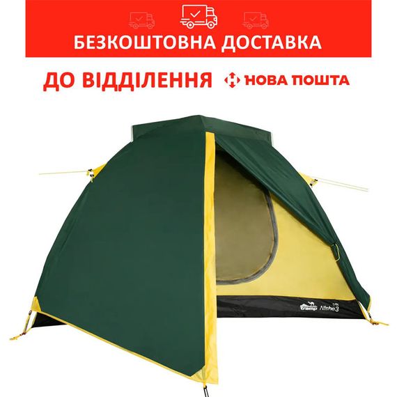 Намет універсальний Tramp Nishe 3 (v2) Зелений TRT-054