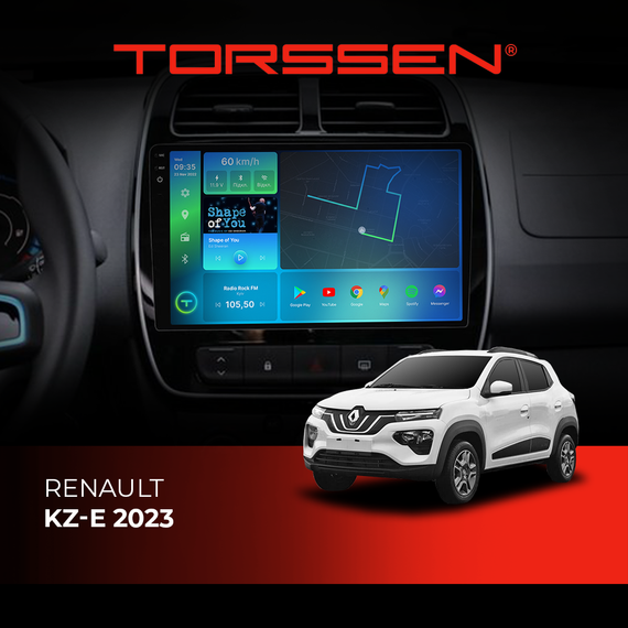Штатна магнітола Torssen Renault KZ-E 2023+ F9464 4G Carplay DSP