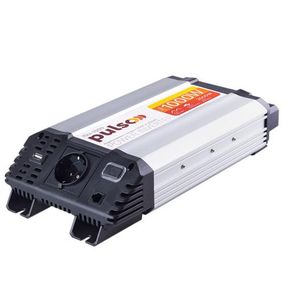 Перетворювач напруги PULSO/ISU-1000/12V-220V/1000W/USB-5VDC2.0A/син.хвиля/клеми