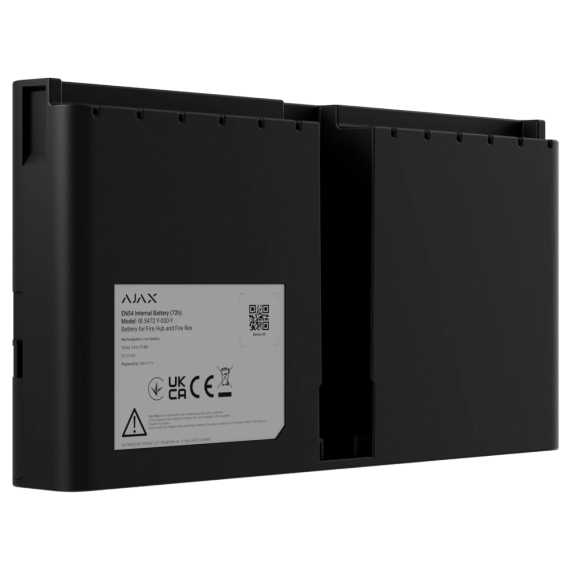 Ajax EN54 Internal Battery (72h) black для Fire Hub і Fire Rex Акумулятор - Аксесуари охоронні | Зображення 1