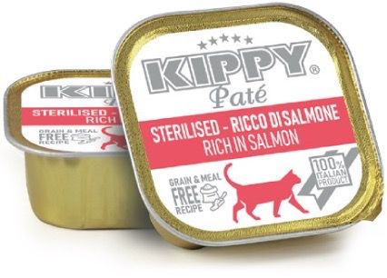 Вологий корм із лососем для стерилізованих котів Kippy Pate Sterilised Cats Salmon, 90 гр