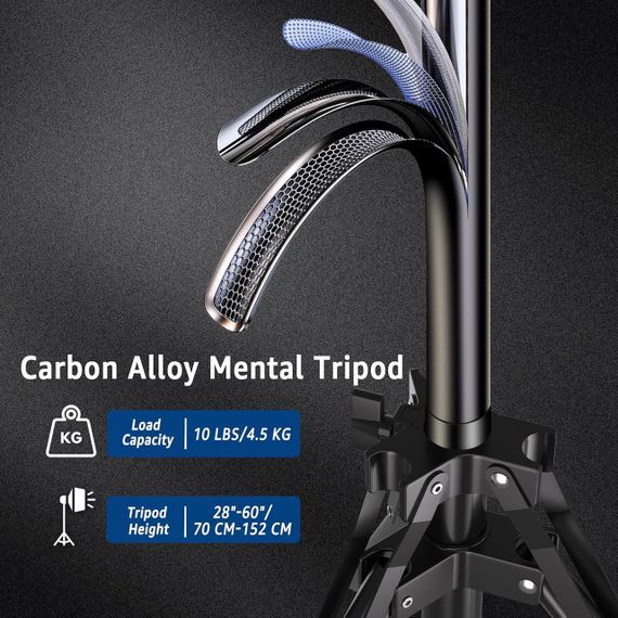 Комплект софтбокса NiceVeedi 16" x 16" с LED-лампой 5400K и штативом 150 см | Зображення 6