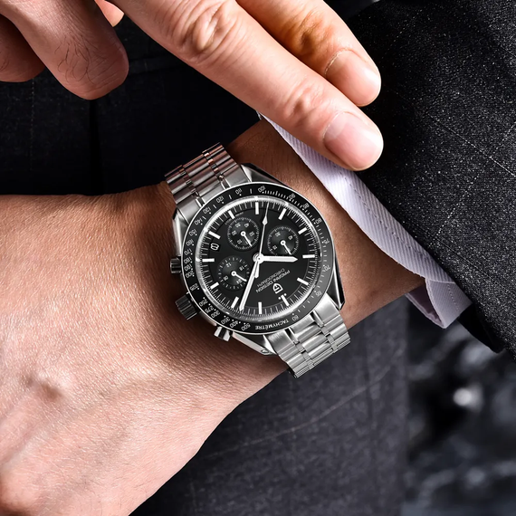 Чоловічий годинник Pagani Design PD-1701 Silver-Black | Зображення 3