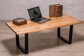 Журнальный сосновый столик EcoWalnut с живыми краями L