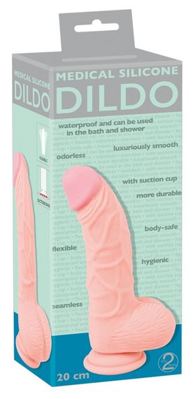 Фалоімітатор - Medical Silicone Dildo, 20 см Sex Aura