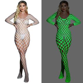 БодіСтокінг (світиться в темряві) Babydoll 44 Білий YGW097