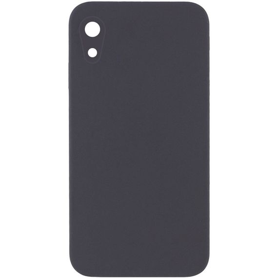 Silicone Case Square Full Camera Protective (AA) NOLOGO для Apple iPhone XR (6.1") Серый / Dark Gray