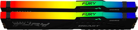 Пам&#039;ять ПК Kingston DDR5 64GB KIT (32GBx2) 5600 FURY Beast RGB XMP KF556C40BBAK2-64 | Зображення 1