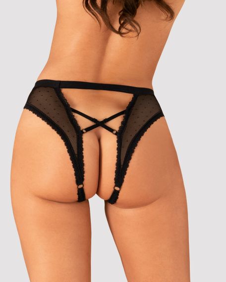 Трусики Obsessive Mauress Black S / M, Черный, S-M | Зображення 1