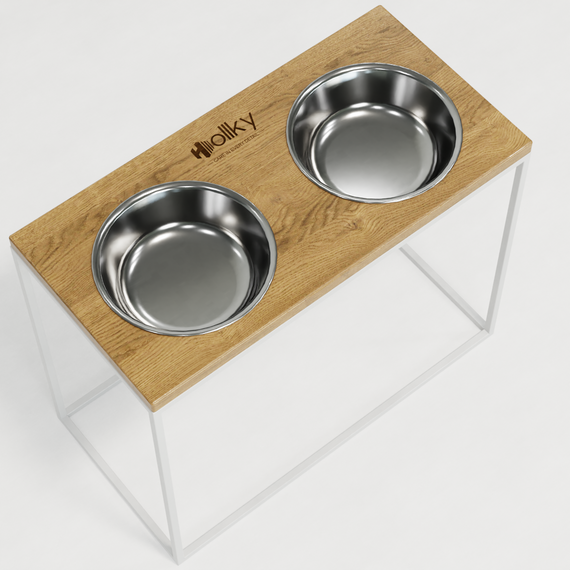 Миски на подставке для больших собак Hollky Base XL40 (2 × 1,8 л) BXL40-522640-WHNT | Зображення 5