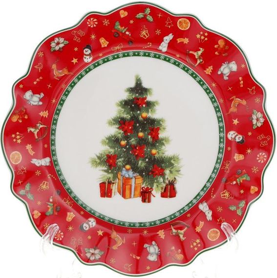 Тарілка Christmas Tree 20.5см червона десертна