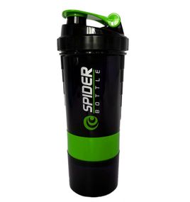 Шейкер спортивний EasyFit Spider 0,5л Чорно-зелений (EF-7200-G)