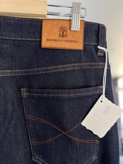 Джинси Brunello Cucinelli темно-сині BC0279 d075 | Зображення 6