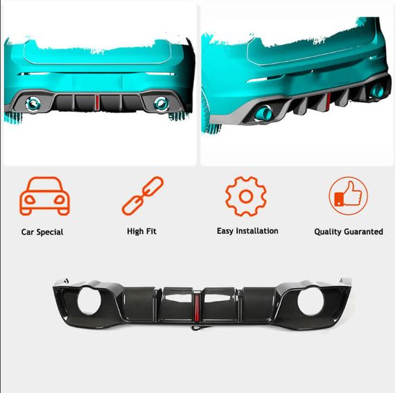 Комплект обвісів Carbon FullSet (для GTI & R EU HB 2019-2024), Карбон) для Volkswagen Golf 8 2019- рр | Зображення 5