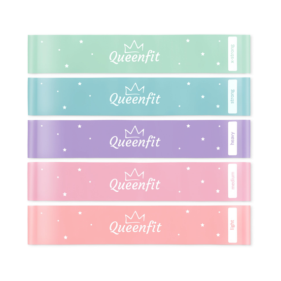 Набір резинок для фітнесу Queenfit 0,5-30кг Q-66109 | Зображення 1