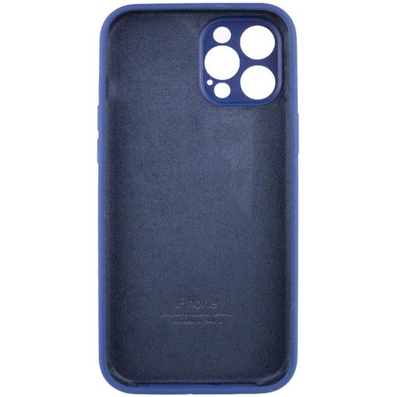 Чохол Silicone Case Full Camera Protective (AA) для Apple iPhone 12 Pro (6.1") Синій / Deep navy | Зображення 3
