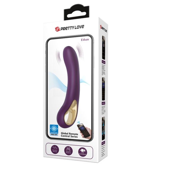 Смарт вібратор Pretty Love — Ethan Purple Mobile APP Control, BI-014412HP Sex Aura | Зображення 8