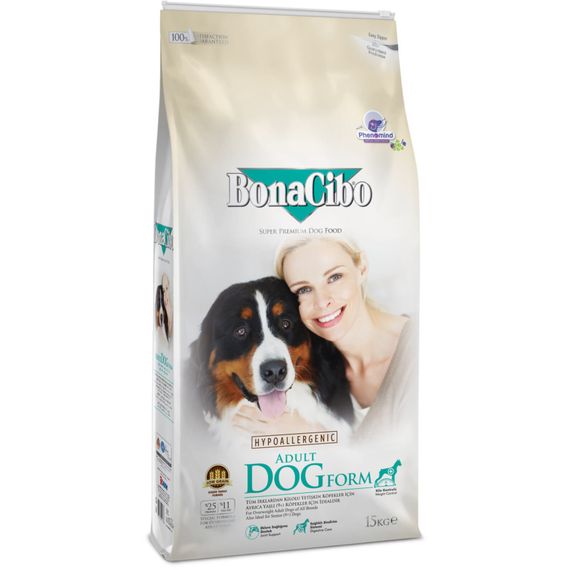 Корм BonaCibo Dog Adult Form сухий з куркою для літніх собак 15 кг
