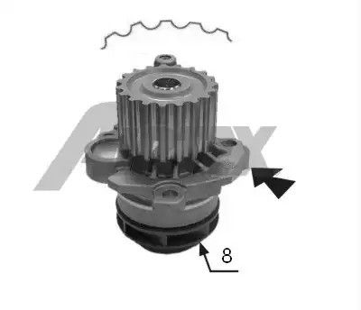 Насос водяний VAG/Seat/Skoda 1.9TDI 2.0TDI 09.95-, AIRTEX (1998) | Зображення 1