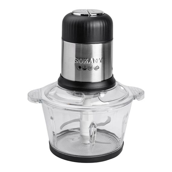 Чопер подрібнювач 800 Вт 4 леза з чашею на 1,5 літри м'ясорубка Sokany SK-7025A | Зображення 9