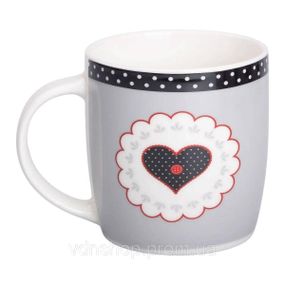 Кружка фарфоровая 400 (мл) для чая и кофе RX-N240147G