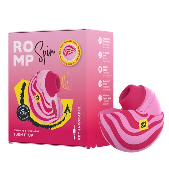 Вакуумний стимулятор клітора ROMP Spin в тревел-форматі, рожевий Sex Aura | Зображення 1