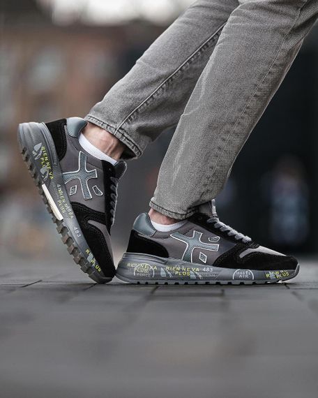 Чоловічі кросівки PREMIATA Mick Black Grey | Зображення 7