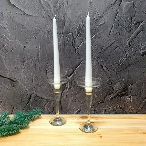 Набір свічок столових Bispol AURA Candles s30-090 Білі | Зображення 8