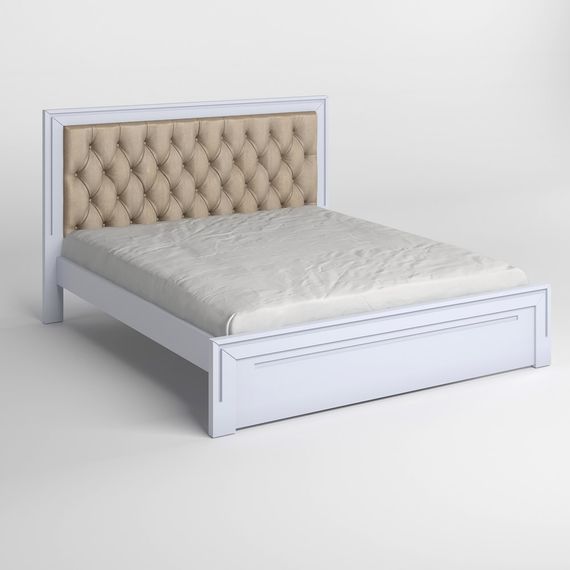 Двоспальне дерев'яне ліжко Mebigrand Торонто Т3 Сіро-блакитний (S2010R80B)/Аляска 23 (бежевий) 160х200 см (MBG-7480) | Зображення 1