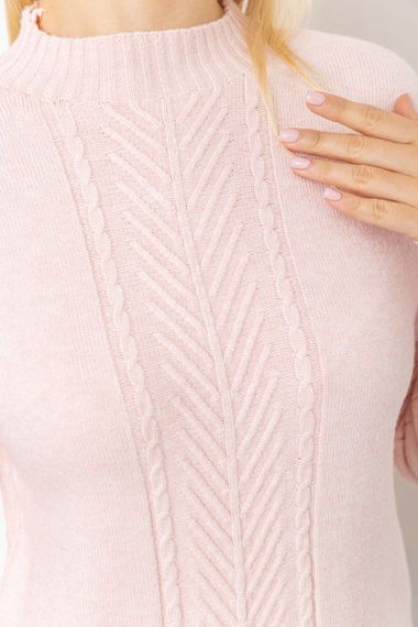 Светр жіночий, колір світло-рожевий, 221R20PCS10 | Зображення 4