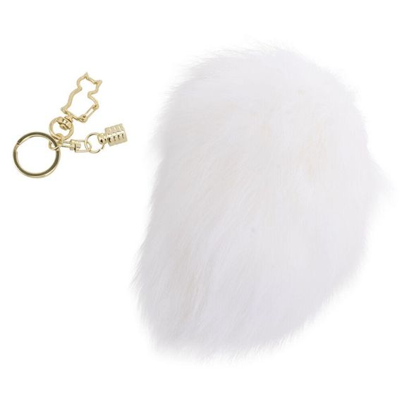 Металлическая анальная пробка Кроличий хвост LOCKINK SEVANDA White Bunny-Tail Anal Pear-shape Plug Sex Aura | Зображення 1