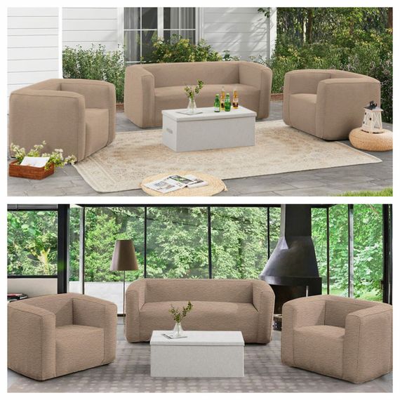 Надувний диван коричневий SW-00002294 | Зображення 8