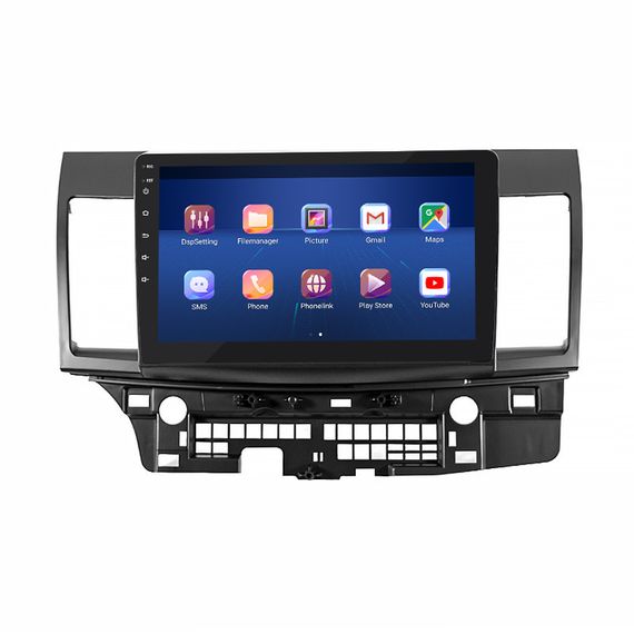 Штатная магнитола Lesko для Mitsubishi Lancer X 2007-2010 экран 10" 6/128Gb 4G Wi-Fi GPS Top | Зображення 1
