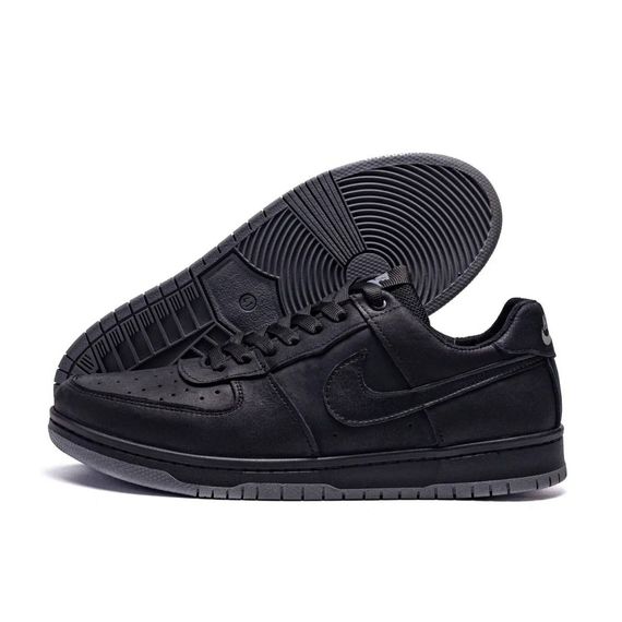 Демісезонні шкіряні кросівки Nike AIR колір чорний