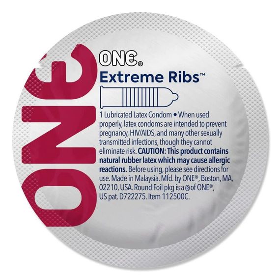 Набір латексних ребристих презервативів One Extreme Ribs у різному дизайні (ціна за 5 шт.) sexstyle