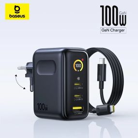 Мережевий зарядний пристрій Baseus PicoGo AE21 100W GaN Fast Charger