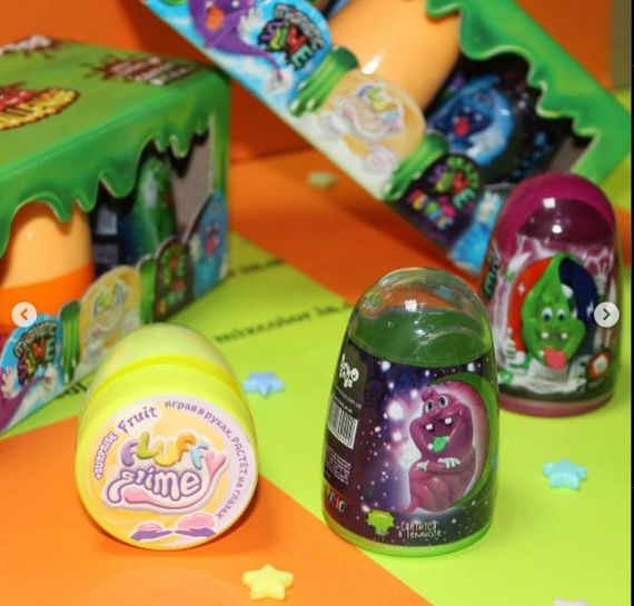 В'язка маса "3 в 1" Magnetic Slime, "Fluffy Slime", "Crazy Slime Fluoric" SLM-14-01U кольори в асортименті | Зображення 1