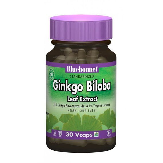 Гінко білоба Bluebonnet Nutrition Ginkgo Biloba Leaf Extracte 30 Caps