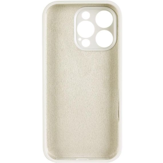 Чохол Silicone Case Full Camera Protective (AA) для Apple iPhone 14 Pro Max (6.7") Бежевий / Antique White | Зображення 2
