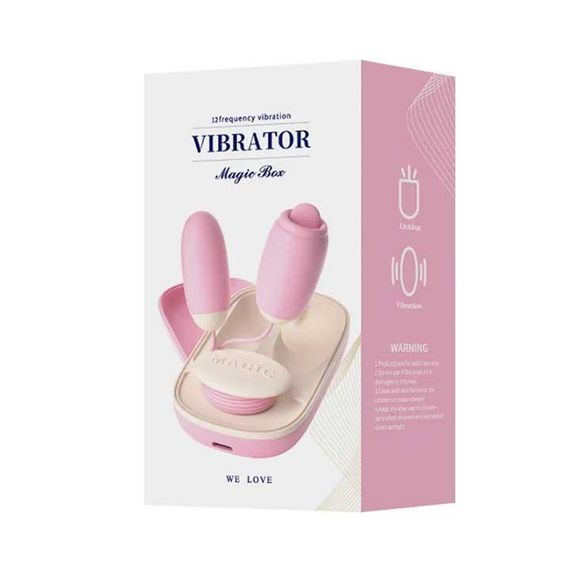 Двойное виброяйцо с языком Laile Magic Box USB  20 режимов – Вибраторы | Зображення 5